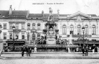 carte postale de Bruxelles Fontaine de Brouckère