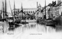 carte postale de Bruxelles Le Marché aux Poissons