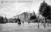 carte postale ancienne de Etterbeek Entrée de l'avenue de Tervueren et de l'avenue des Germains
