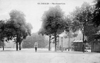 carte postale ancienne de Ixelles Place Sainte-Croix