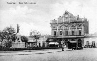 carte postale ancienne de Ixelles Gare du Luxembourg