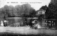 carte postale de Bruxelles Bois de la Cambre - En route pour l'île Robinson