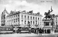 carte postale de Bruxelles Place Royale