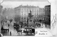 carte postale de Bruxelles Place Royale