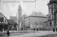 carte postale de Bruxelles Exposition 1910 - Allée des Concessions
