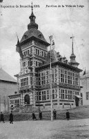 carte postale de Bruxelles Exposition 1910 - Pavillon de la Ville de Liège