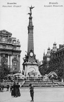 postkaart van Brussel Monument Anspach