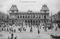 carte postale de Bruxelles Gare du Nord