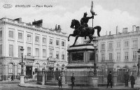 carte postale de Bruxelles Place Royale