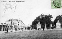 carte postale de Bruxelles Rue Royale - Entrée du Parc