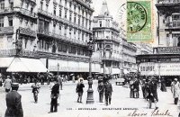 carte postale de Bruxelles Boulevard Anspach