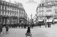 carte postale de Bruxelles Place de la Liberté