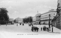 carte postale de Bruxelles Place des Palais