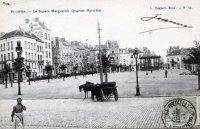 carte postale de Bruxelles Le Square Marguerite
