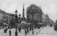 carte postale de Bruxelles Place de Brouckère