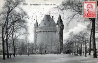 carte postale de Bruxelles Porte de Hal