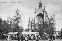 carte postale de Bruxelles L'église Ste Catherine