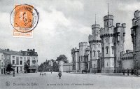 carte postale ancienne de Saint-Gilles La prison et l'avenue DucpÃ©tiaux