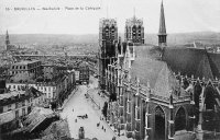 carte postale de Bruxelles Ste Gudule - Place de la Collégiale
