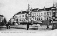 carte postale de Bruxelles Fontaine de Brouckère - Porte de Namur