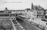 carte postale de Bruxelles Rue Royale et Jardin Botanique