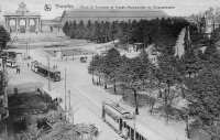 carte postale ancienne de Etterbeek Porte de Tervueren et Arcade monumentale du Cinquantenaire