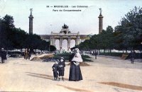 postkaart van Etterbeek Les Colonnes de Quenast, parc du Cinquantenaire