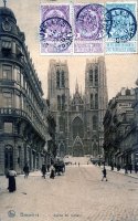 carte postale de Bruxelles Eglise Ste Gudule