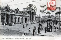 carte postale de Bruxelles La Gare du Midi