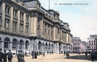 carte postale de Bruxelles Hôtel des Postes