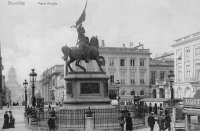 carte postale de Bruxelles Place Royale