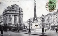 carte postale de Bruxelles Place de Brouckère