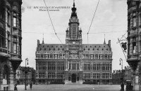 carte postale ancienne de Schaerbeek Maison Communale