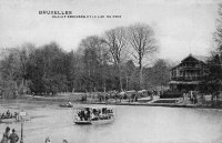 carte postale de Bruxelles Chalet Robinson et le lac du Bois