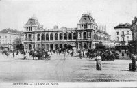 carte postale de Bruxelles La Gare du Nord