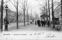 carte postale de Bruxelles Boulevard du Régent