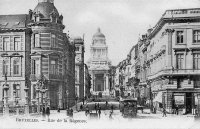 carte postale de Bruxelles Rue de la Régence