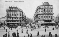 carte postale de Bruxelles Place de la Bourse