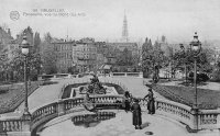 postkaart van Brussel Panorama, vue du Mont des Arts