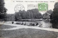 carte postale de Bruxelles Bois de la Cambre, le lac et le chalet Robinson