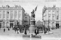 carte postale de Bruxelles Place Royale