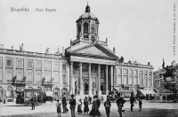 carte postale de Bruxelles Place Royale