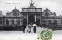 carte postale de Bruxelles La Gare du Midi