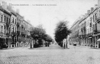 carte postale ancienne de Anderlecht Le boulevard de la Révision