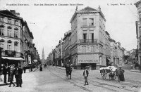 carte postale ancienne de Etterbeek Rue des Rentiers ( actuellement rue Général Leman ) et Chaussée Saint-Pierre