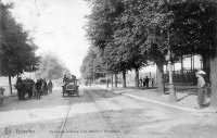 postkaart van Elsene Boulevard Militaire (actuel blvd Gén.Jacques) à la station d'Etterbeek