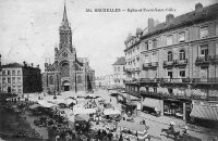 carte postale ancienne de Saint-Gilles Eglise et Parvis Saint-Gilles