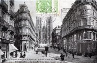 postkaart van Brussel La Rue et L'Eglise Ste Gudule