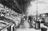 postkaart van Brussel Intérieur du Marché aux Poissons