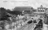 carte postale ancienne de Etterbeek Avenue de Tervueren et Arcade du Cinquantenaire